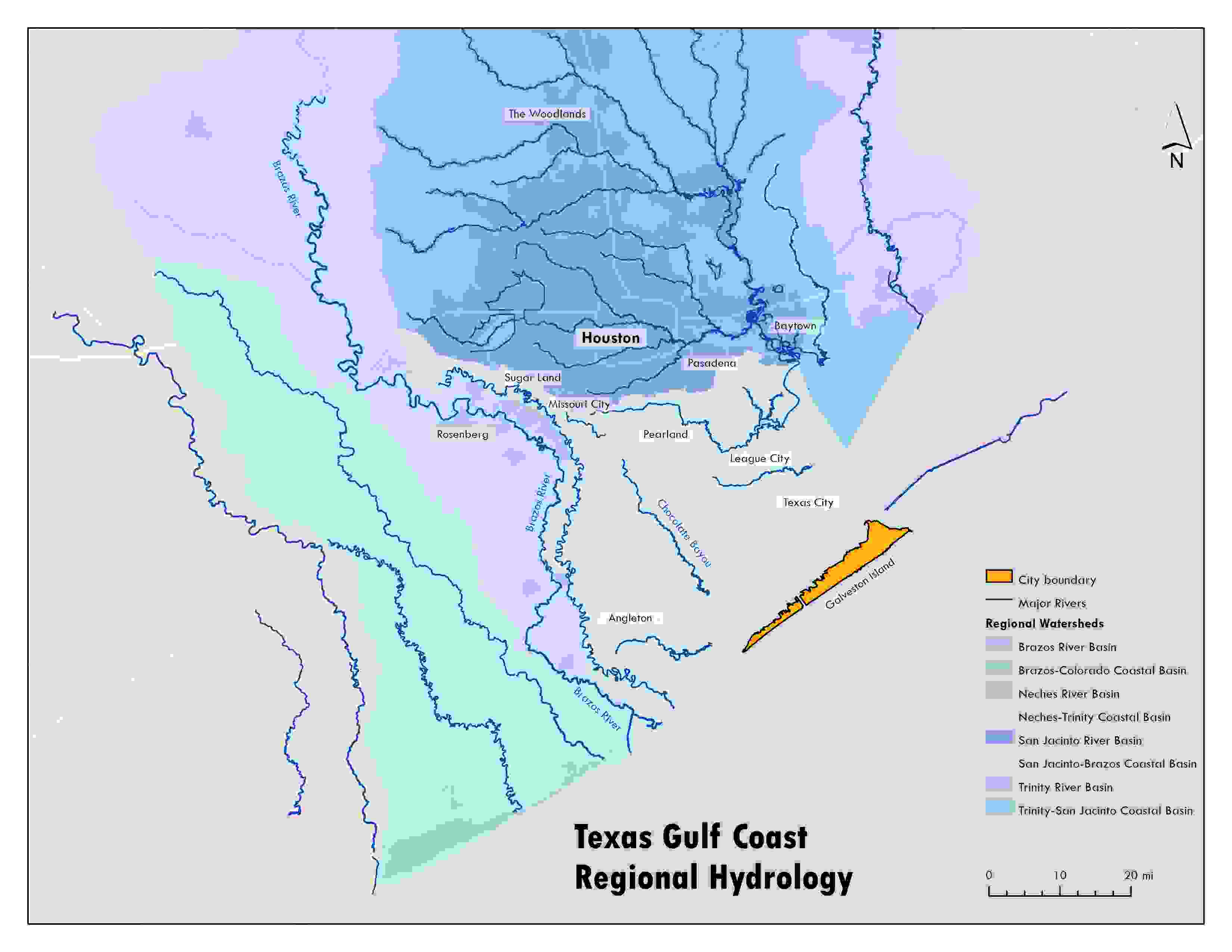 Galveston hydrology urban water atlas